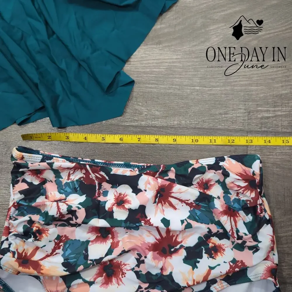 Edel Qual High Waist Flounce Bikini Swimsuit Size L